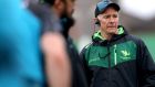 Connacht head coach Andy Friend at squad training at The Sportsground, Galway on Tuesday. Photograph: James Crombie/Inpho