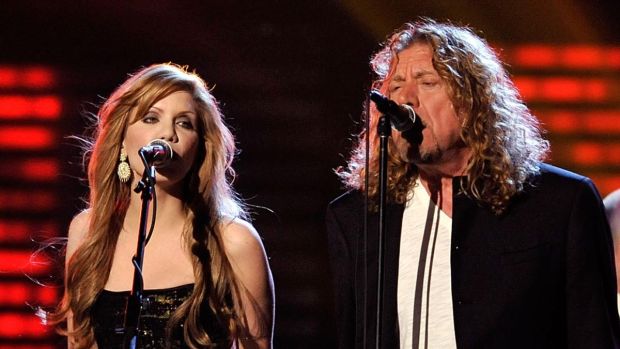 Alison Krauss and Robert Plant at the Grammy Awards, 2009. Photograph: Kevin Winter/Getty