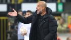 Manchester City manager Pep Guardiola: ‘Steve Bruce and all the managers want to do all the best. Sometimes you win, sometimes you lose, but no one deserves to be treated like that.’ Photograph: PA