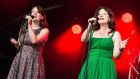 Becky and Rachel from The Unthanks are among the performers at an Other Voices event hosted by the Irish Embassy in London on Friday night. Photograph: Jeff Spicer/Getty 