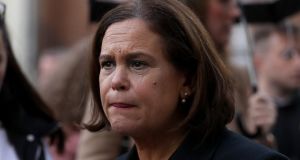 Sinn Féin leader Mary Lou McDonald: when she  stands up to make her televised speech  she does so safe in the knowledge that all ranks of the party are united around her. Photograph: Brian Lawless/PA Wire
