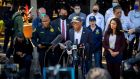 Houston mayor Sylvester Turner addresses media after at least eight people were killed and dozens more were injured at the Astroworld music festival in Texas. Photograph: Annie Mulligan/New York Times