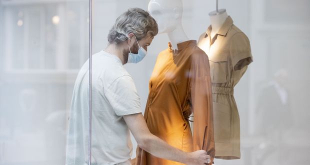 A man fixing a mannequin in Zara, Dublin. Zara, with nine large outlets, is by far the largest individual component of Inditex’s business in Ireland. Photograph: Tom Honan/The Irish Times