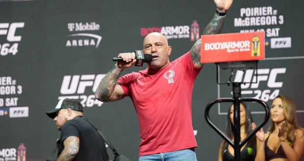 Joe Rogan has become one of the most listened-to podcast hosts in the world. Photo: Louis Grasse/PxImages/Icon Sportswire via Getty Images