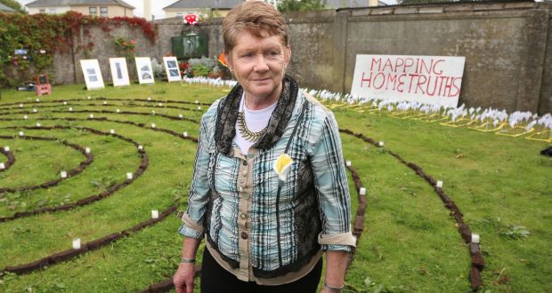 Shameful history: Catherine Corless at the site of Tuam mother and baby home. Photograph: Joe O’Shaughnessy