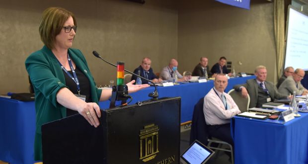 While  at the Agsi annual delegate conference in Killarney,  general secretary Antoinette Cunningham made no comment on the investigation. Photograph: Don MacMonagle