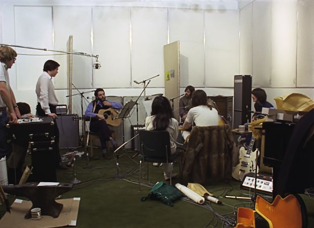 Get Back: the Beatles in the studio. Photograph: Disney+/Apple Corps