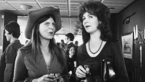 British poet and novelist Margaret Drabble with Irish author Edna O'Brien in 1972. Photo: Michael Webb / Keystone / Getty Images
