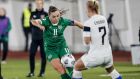 Katie McCabe is expected to be fit for Ireland’s clash with Slovakia. Photograph: Kalle Parkkinen/Inpho