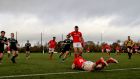 Munster A’s Liam Coombes scores a try against Connacht Eagles in an interpro earlier this month. Photo: Evan Treacy/Inpho