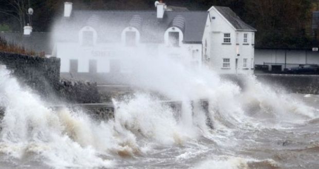 Met Éireann warned the powerful winds may lead to large waves and overtopping along north facing coasts, particularly during high tide on Friday night.