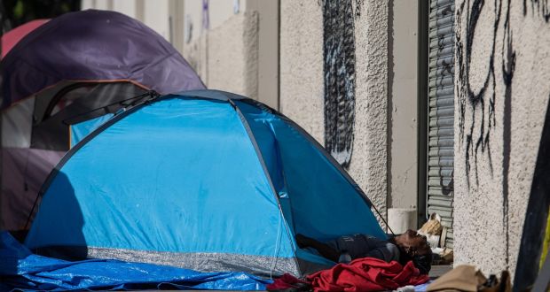 A total of 8,830 people were without a home last month, including 2,513 children, according to the latest data from the Department of Housing. Photograph: Apu Gomes/AFP via Getty Images