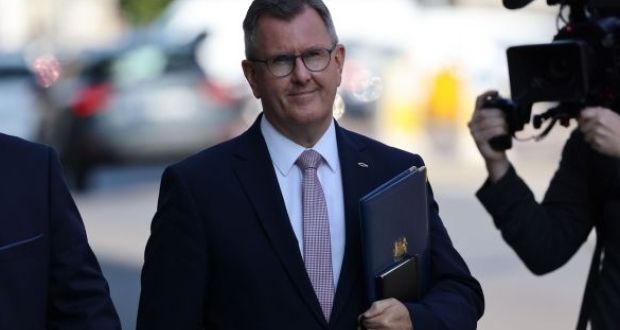 DUP leader Jeffrey Donaldson: ‘As UK citizens, we should not be subject to foreign powers whilst all the time Northern Ireland diverges further from the rest of the UK.’ Photograph: Nick Bradshaw