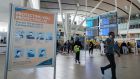 Cape Town International Airport. A number of countries have introduced travel bans and restrictions on passengers from southern African countries in a bid to contain the new variant. Photograph: Nic Bothma/EPA