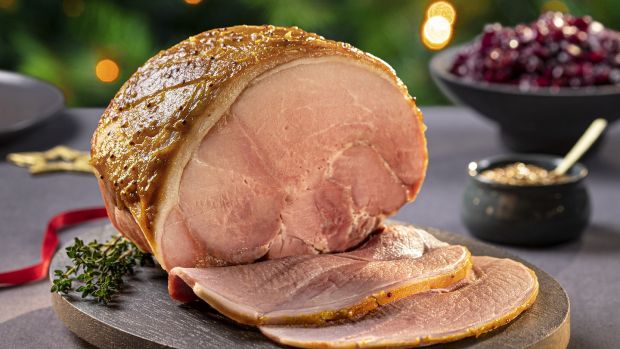The newly-launched Tesco Finest Irish dry cured ham fillet with mulling spices and a honey glaze