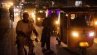  Taliban police patrol the city centre in Jalalabad, Afghanistan, last month. Photograph: Victor J Blue/The New York Times