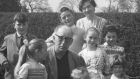 Patrick Kavanagh – who came for a visit and stayed six months – with Elizabeth O’Toole and the O’Toole children in Stillorgan. 
