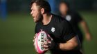 Duane Vermeulen training  with the  Barbarians in London last week. Ulster have confirmed that the  South Africa number eight has tested positive for Covid-19. Photograph: Steve Bardens/Getty Images for Barbarians