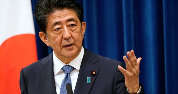 Although Shinzo Abe stepped down as Japan’s prime minister in 2020, he remains a powerful behind-the-scenes figure in the ruling Liberal Democratic party, especially on issues of diplomacy and national security. Photograph:  Franck Robichon/Pool Photo via AP
