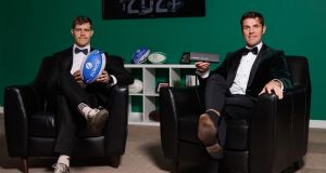  Andrew Trimble and Barry Murphy have been announced as hosts of this year’s Zurich Irish Rugby Players Awards. Photograph: James Crombie/Inpho