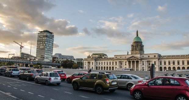 Traffic on George’s Quay in Dublin. Photograph: iStock