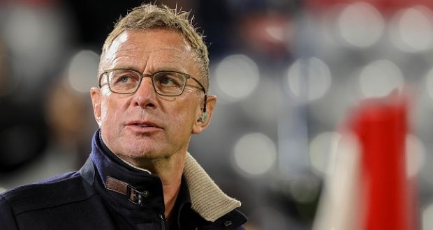Ralf Rangnick has spoken to the media for the first time as United’s interim manager. Photograph:  Roland Krivec/Getty Images
