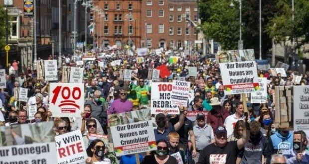 There have suggestions of further protests by those affected by the mica issue with widespread disappointment expressed over this week’s proposed Government redress scheme. Photograph: Tom Honan / The Irish Times