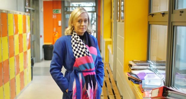 Angeline Ruddy, deputy principal of Moville Community College: ‘It’s on our children’s lips, it’s on our staff’s lips... There’s no getting away from mica’. Photograph: Enda O’Dowd