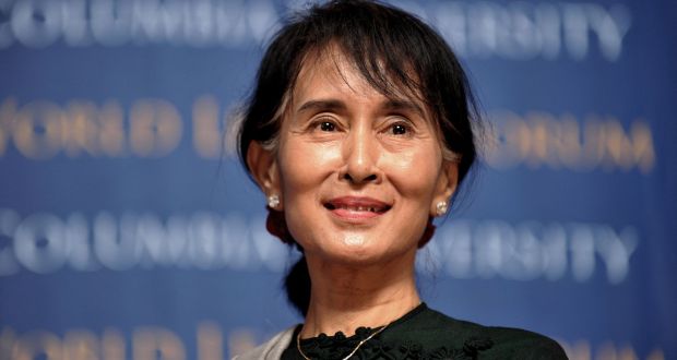 Myanmar’s former leader Aung San Suu Kyi  has been sentenced to four years in prison for inciting dissent against the military and breaching Covid rules. Photograph: Stan Honda/AFP/ Getty Images