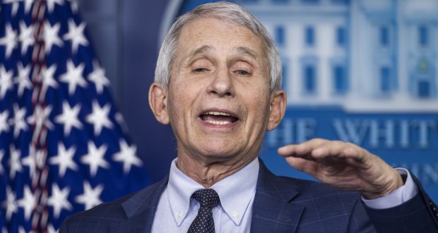 Anthony Fauci: “If you get boosted . . . we feel certain that there will be some degree and maybe a considerable degree of protection against the Omicron variant if in fact it starts to take hold in a dominant way in this country.” Photograph: Jim Lo Scalzo/EPA/Bloomberg