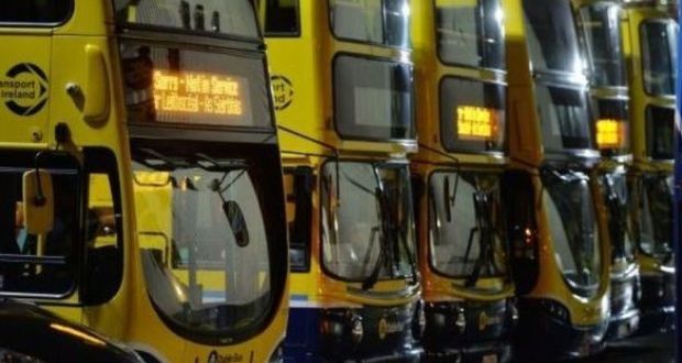 Weekend, late night, ‘Nitelink’ services leaving Dublin City Centre for the suburbs up to 4am and operated by Dublin Bus, remain in place at present. Photograph:  Alan Betson / The Irish Times