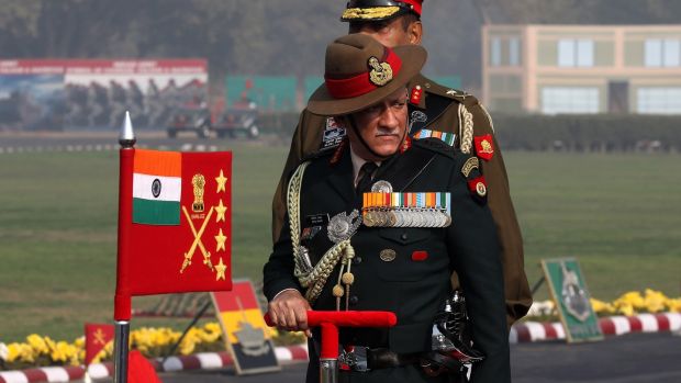 Indian army chief Gen Bipin Rawat in New Delhi in 2018. Photograph: Rajat Gupta/EPA
