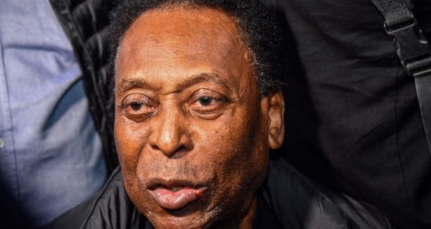  Brazilian football legend Pele has been hospitalised for treatment of a previously identified colon tumor, his doctors said. Photograph:  Nelson Almeida/AFP via Getty Images