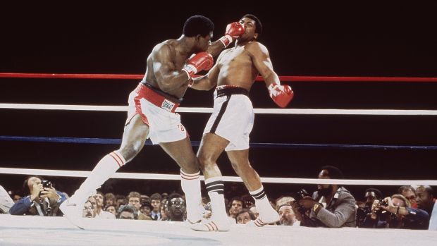 Trevor Berbick attacks during his fight against Muhammad Ali, the last of Ali’s career. Photograph: John Iacono/Sports Illustrated via Getty Images