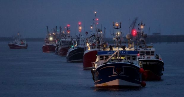  A flotilla of fishing vessels in Dublin Port last June for a protest  highlighting the issues facing the Irish fishing community. Photograph: Alan Betson 