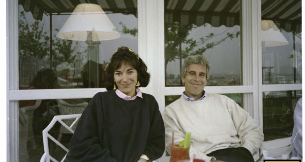 An undated trial evidence photograph of British socialite Ghislaine Maxwell and US financier Jeffrey Epstein. Photograph:  US district court/AFP via Getty Images
