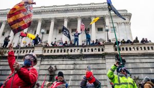Supporters of then-president Donald Trump during the attack on the US Capitol in Washington on January 6th. Photograph: Jason Andrew/New York Times