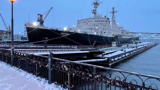 The Lenin, the world’s first atomic-powered icebreaker, was launched by the Soviet Union in 1959, and is now a museum in the Arctic city of Murmansk. Photograph: Daniel McLaughlin