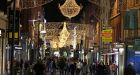 The Christmas lights in Grafton Street in Dublin.  Next plc takes on ‘dramatically’ fewer seasonal staff in high street stores than it did in my day. Photograph: Nick Bradshaw