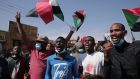 People protest in Sudan against the October military takeover and reinstatement of  prime minister Abdalla Hamdok. Photograph: Marwan Ali/AP