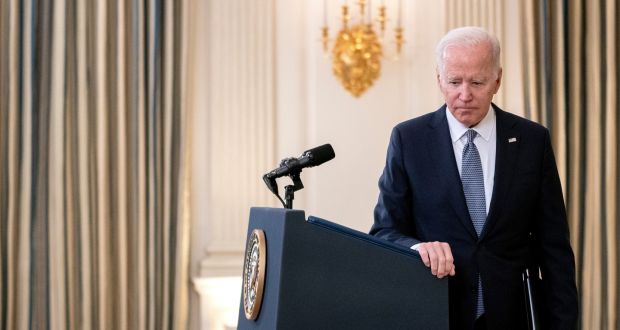 US president Joe Biden’s domestic agenda is in trouble. Photograph: Stefani Reynolds/NYT