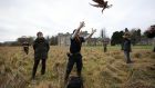 SETTING YOU FREE: Vivienne Reichardt releases a juvenile kestrel after rehabilitation by the team at Wildlife Rehabilitation Ireland, outside Dunsany Castle, Co Meath. Photograph: Nick Bradshaw