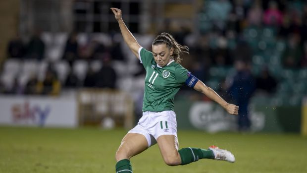 The Irish women’s soccer team provide a resilience and self-belief that make the lows of being an Irish soccer fan worth it. Photograph: Morgan Treacy/Inpho