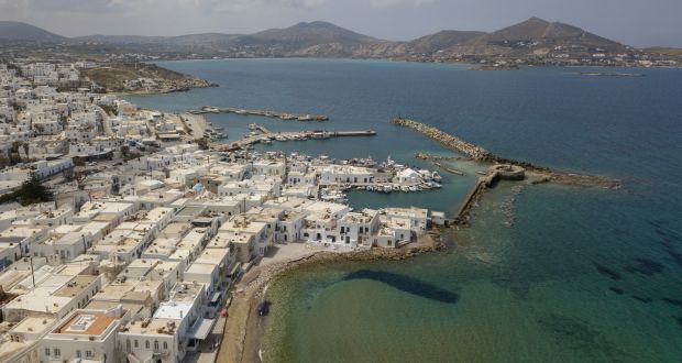 Air and sea assets were deployed to the area for the search off Paros island in the Aegean See, the coastguard said. Photograph: Athanasios Gioumpasis/Getty