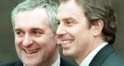Bertie Ahern and Tony Blair are all smiles after the Belfast Agreement is signed  on April 10th 1998.   Photograph: John Giles/PA