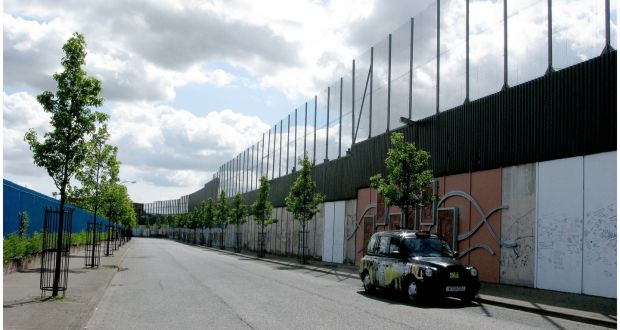 Peace wall on Cupar Street off Shankill Road Photograph: David Sleator/The Irish Times