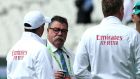 David Boon: tested positive for the virus but will hope to return in time for the fifth Test in Hobart.   Photograph: Hamish Blair/AFP/Getty 
