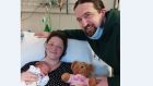 Selina and Nathan Burke with their newborn daughter at the National Maternity Hospital on Holles Street in Dublin. 