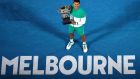 Novak Djokovic celebrates his 2021 Australian Open win. Photograph: Patrick Hamilton/Getty/AFP