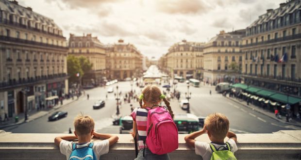 Child’s eye view of Place de l’Opéra, Paris. Photograph: Getty Images